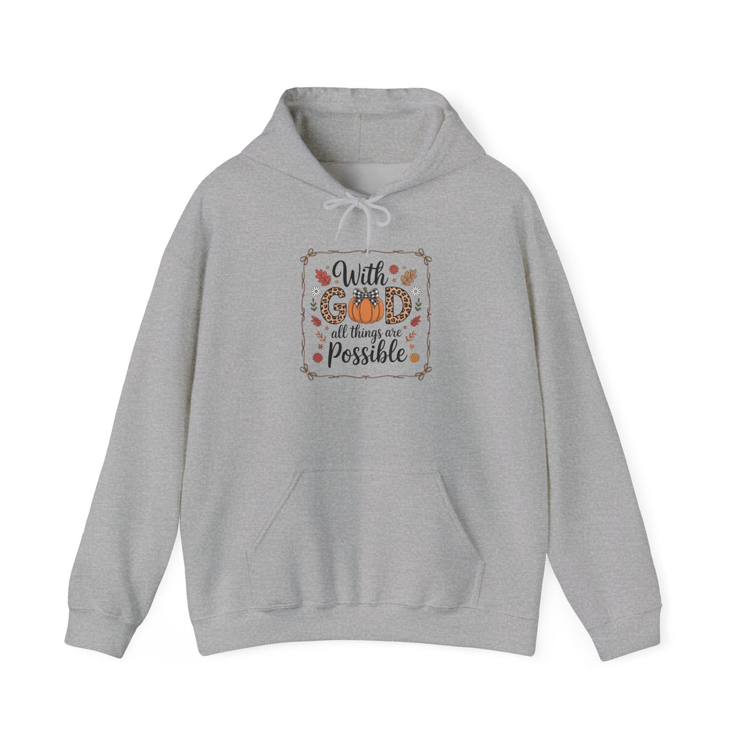 Christian Faith Leopard Print Hoodie - With God All Things Are Possible