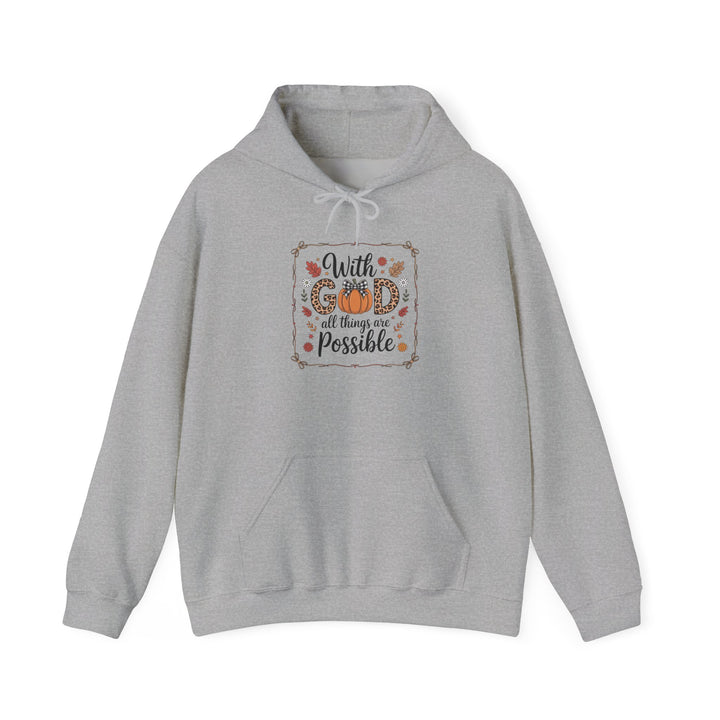Christian Faith Leopard Print Hoodie - With God All Things Are Possible
