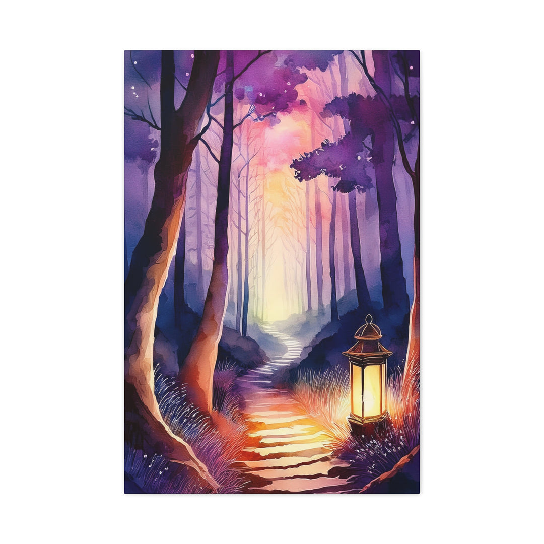Canvas Print - Path of Light Lantern Twilight Psalm 119 Inspired