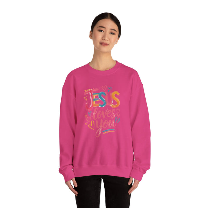 Jesus Loves You Crewneck Sweatshirt - Cozy Unisex Gift, Christian Apparel, Faith-Based Fashion, Inspirational Layering Piece, Ideal [...]
