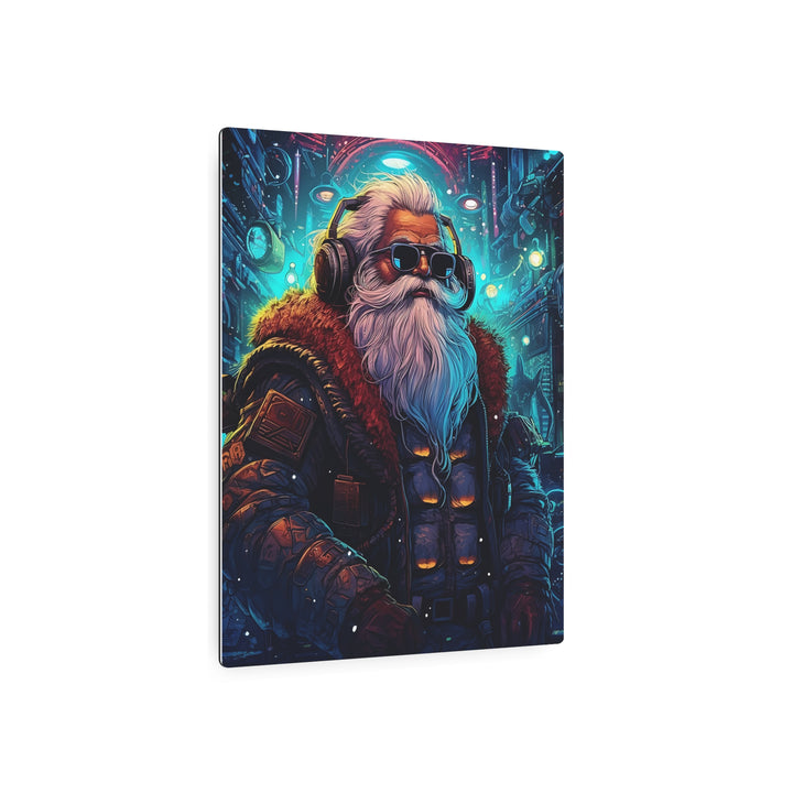 Cool Santa Metal Art Sign, Wall Decor for Christmas, Unique Gift for Him, Retro Santa Wall Art, Holiday Decoration