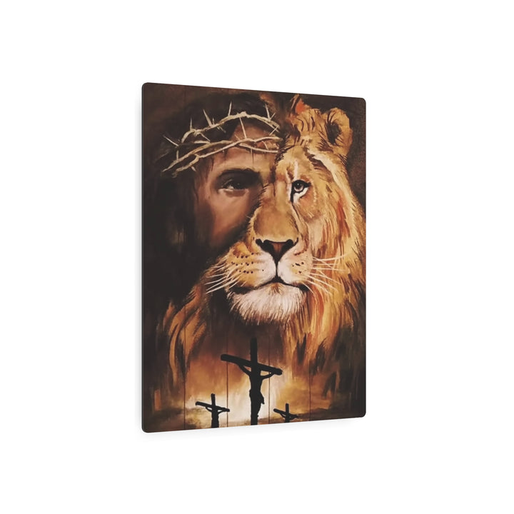 "Lion of Judah - Crown of Thorns" - Triumph & Sacrifice Metal Wall Art