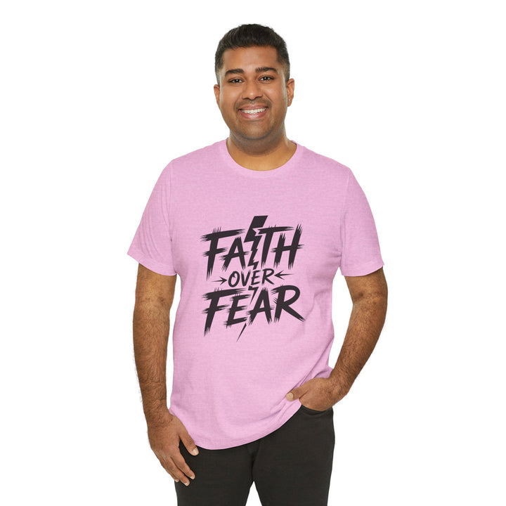 Faith Over Fear – Bold Christian Lightning Shirt
