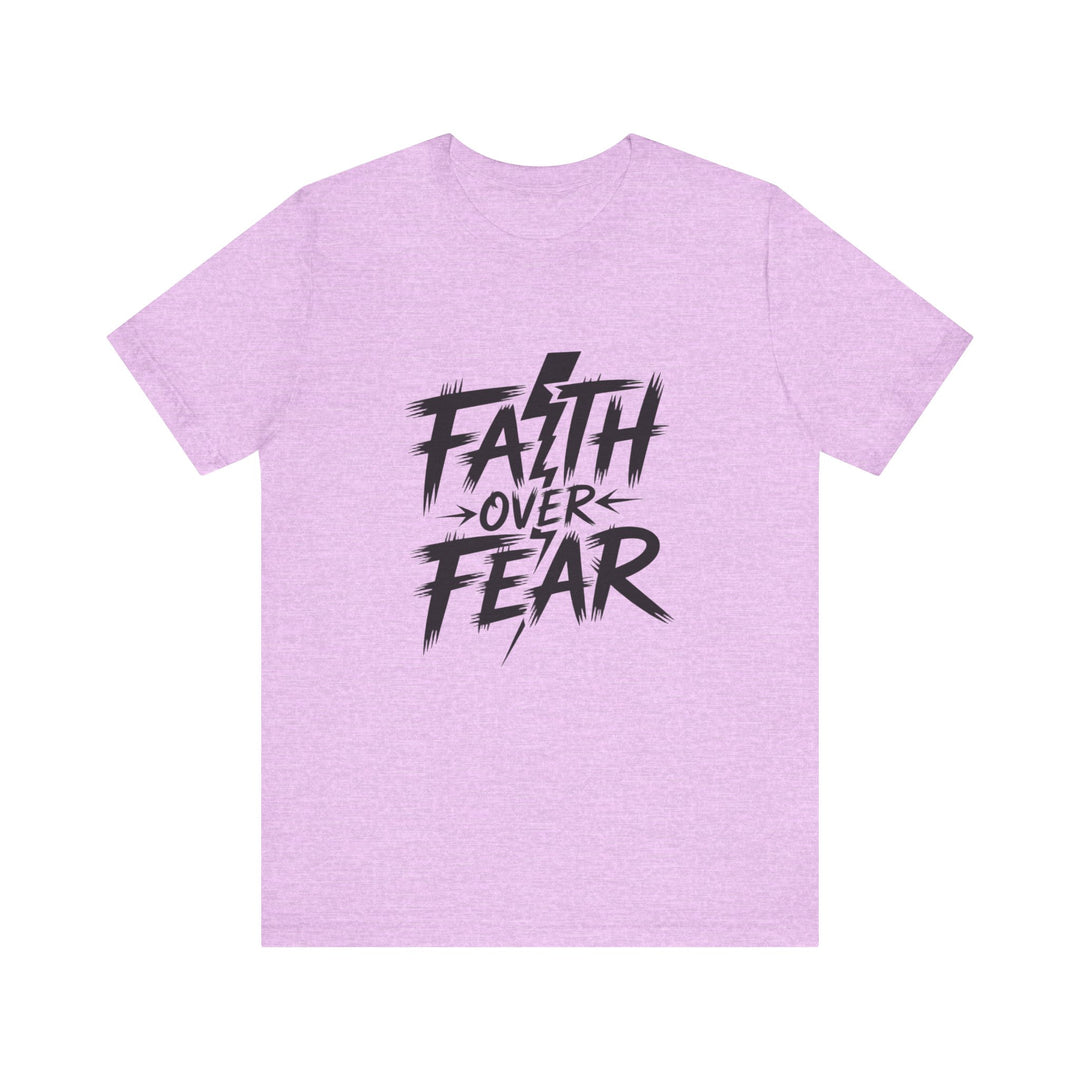 Faith Over Fear – Bold Christian Lightning Shirt