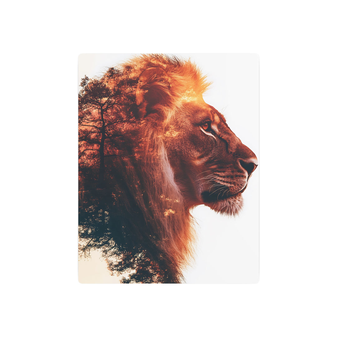 Lion Silhouette Metal Art Sign – Elegant Home Décor for Animal Lovers