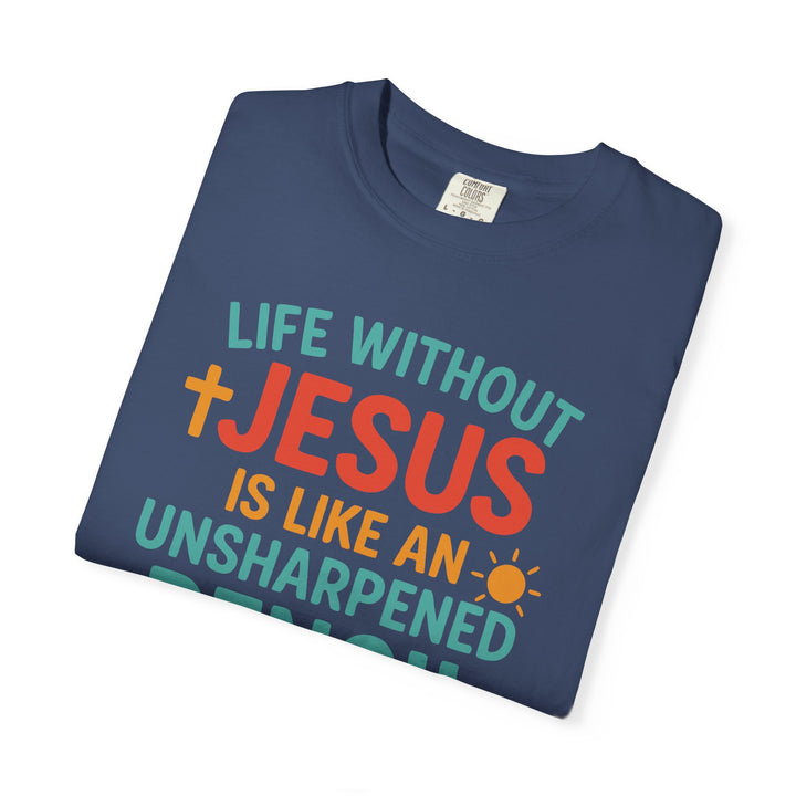 Christian Message Unisex T-shirt with Pencil Design