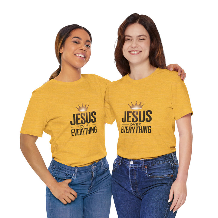 Jesus Over Everything – Christian Crown Graphic T-Shirt