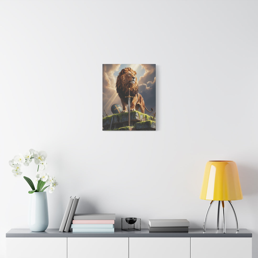 Canvas Art, Lion of Judah Verse, Christian Men's Wall Decor, Father's Day Gift, Revelation 5:5
