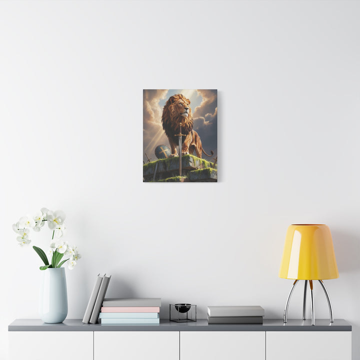Canvas Art, Lion of Judah Verse, Christian Men's Wall Decor, Father's Day Gift, Revelation 5:5