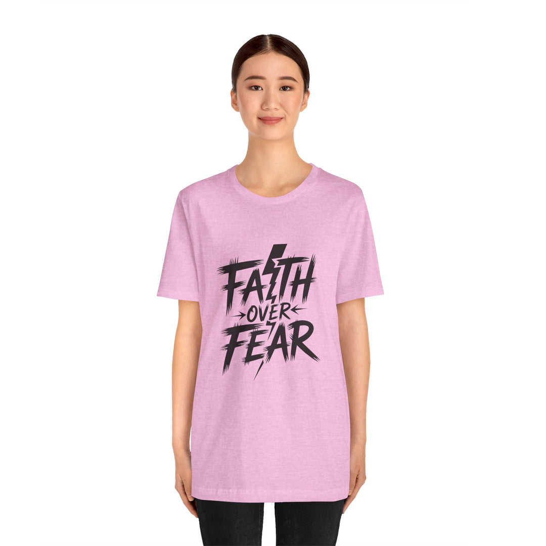 Faith Over Fear – Bold Christian Lightning Shirt