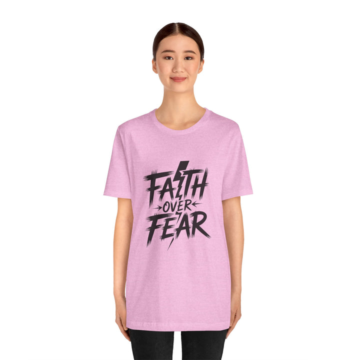 Faith Over Fear – Bold Christian Lightning Shirt