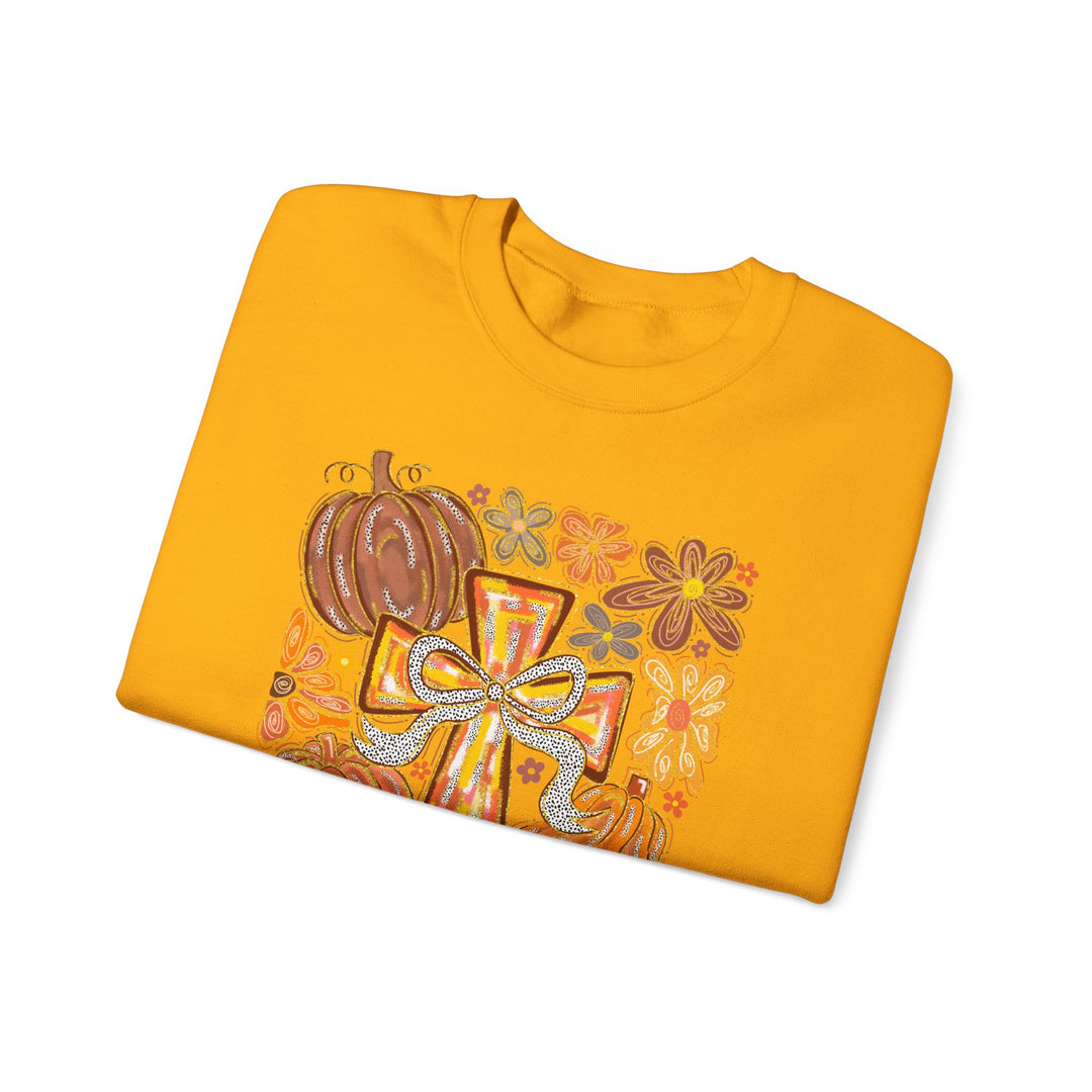 Fall Harvest Crewneck Sweatshirt, Autumn Sweatshirt, Thanksgiving Gift, Unisex Fall Apparel, Cozy Pumpkin Sweatshirt