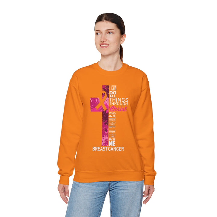 Inspirational Crewneck Sweatshirt for Breast Cancer Awareness, Faith Sweatshirt, Unisex Pullover, Hopeful Gift, Religious Apparel
