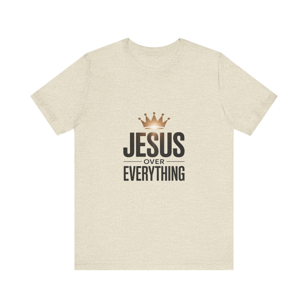 Jesus Over Everything – Christian Crown Graphic T-Shirt