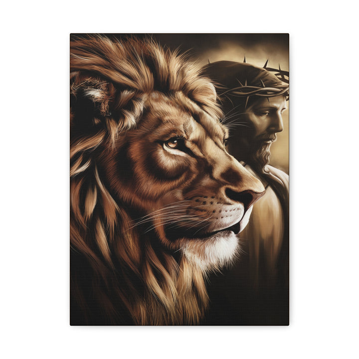 The Lion and the Lamb – Christian Canvas Wall Art | Bold Faith Decor Featuring Christ & Lion of Judah