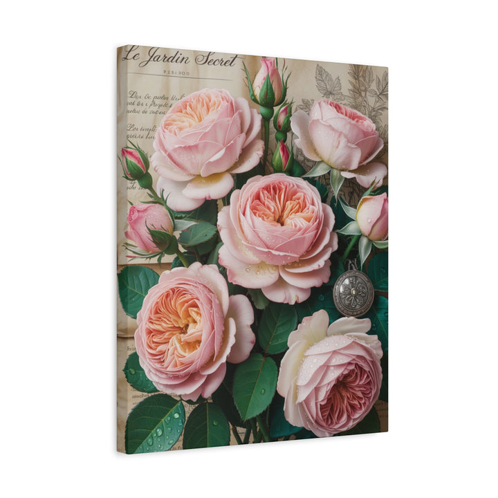 Canvas Wall Art - Grace in Bloom Vintage Style Roses