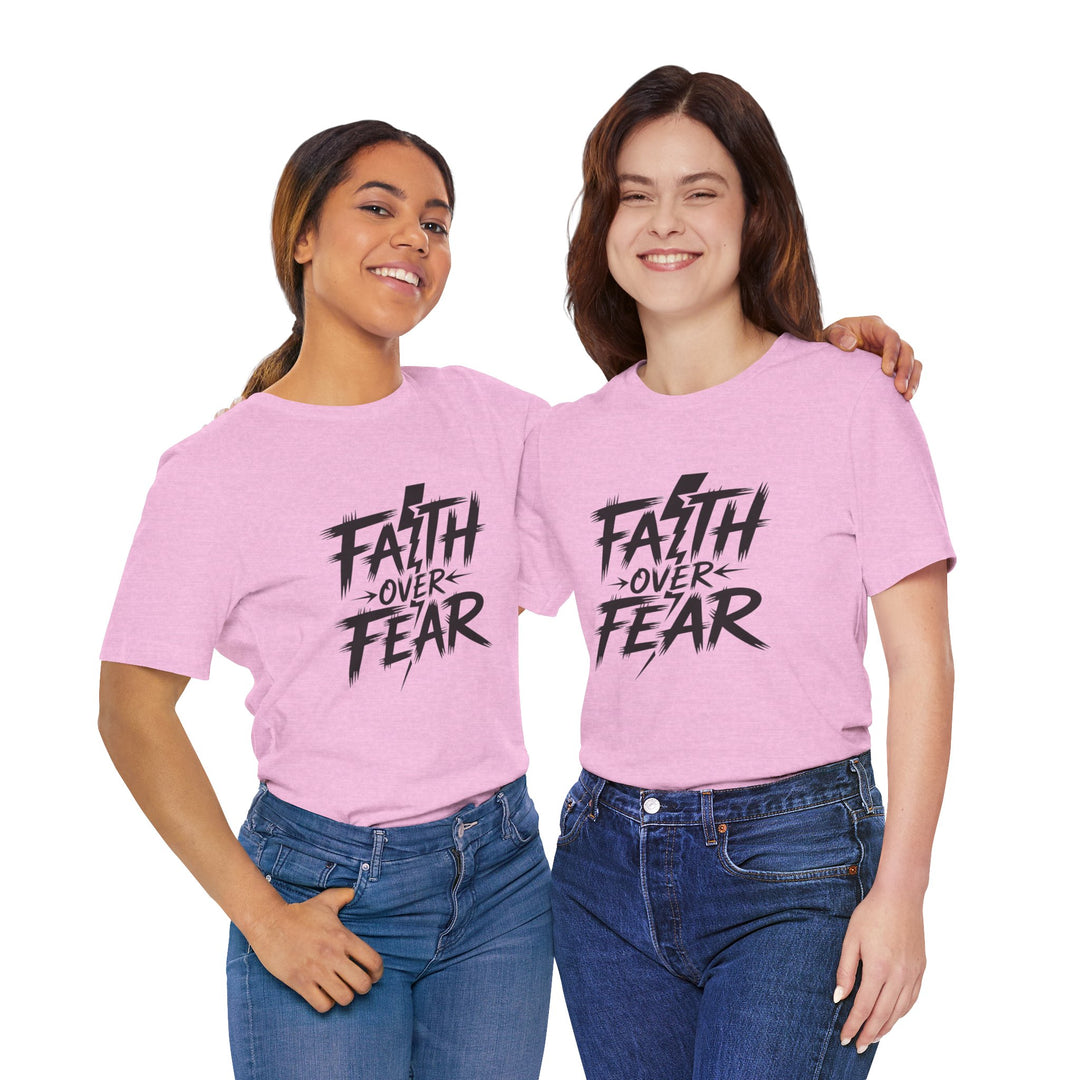 Faith Over Fear – Bold Christian Lightning Shirt