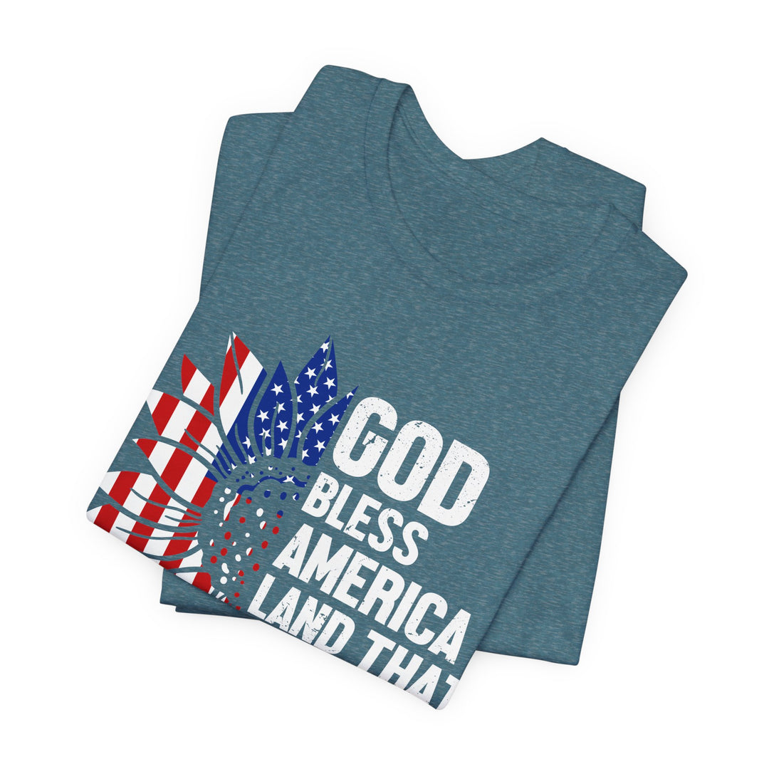 Patriotic T-Shirt, God Bless America Tee, Unisex Short Sleeve Shirt, Independence Day Gift, USA Pride Apparel, Americana Clothing