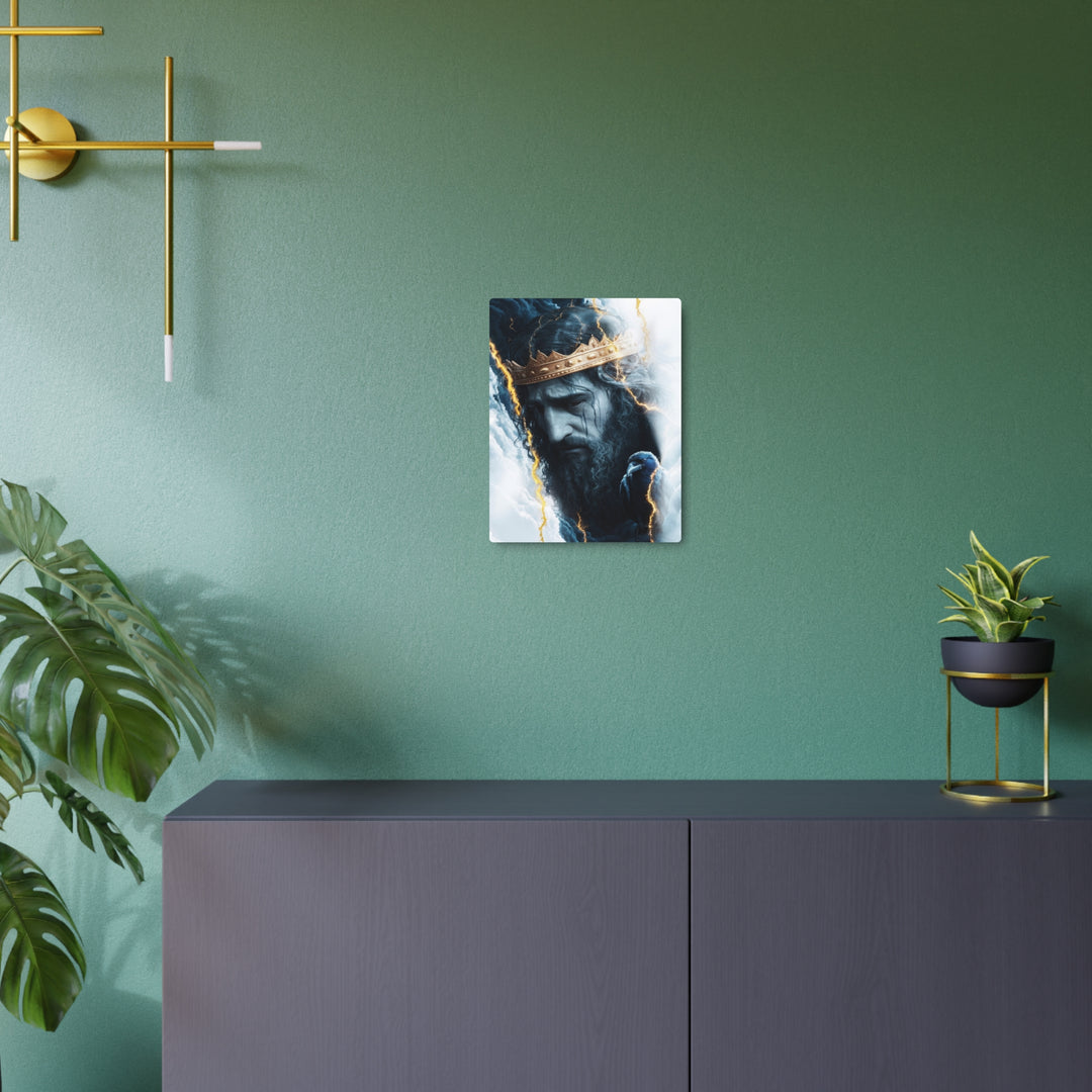 "King of Kings in the Storm" - Majestic Jesus Metal Wall Art