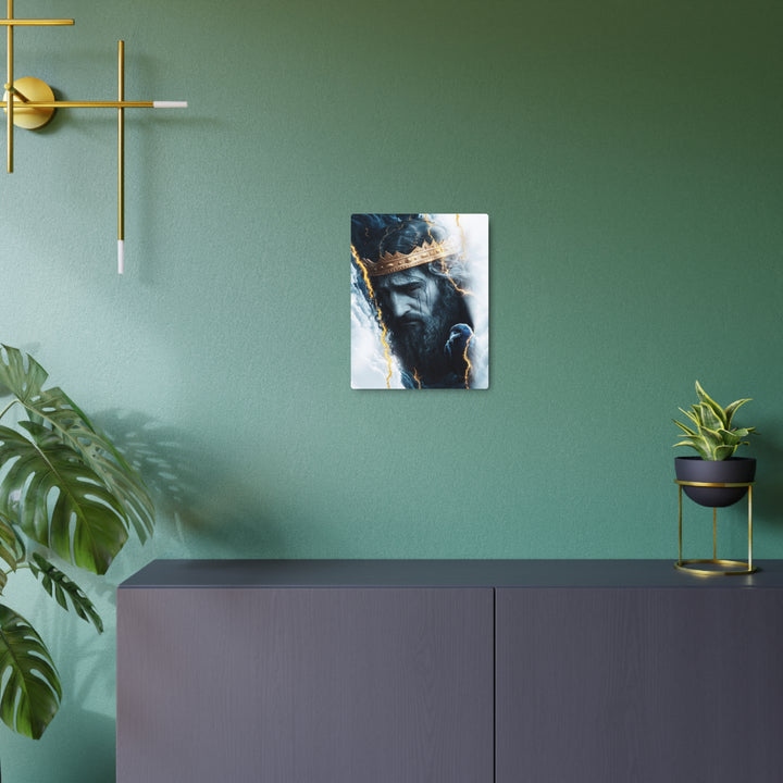 "King of Kings in the Storm" - Majestic Jesus Metal Wall Art