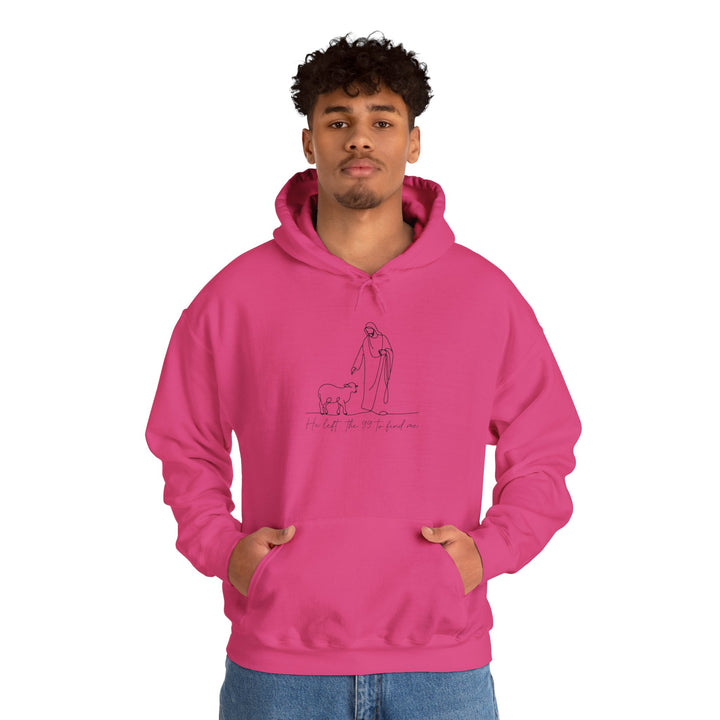 Christian Jesus and Lamb Hoodie Sweatshirt - 'He left the 99 to find me'