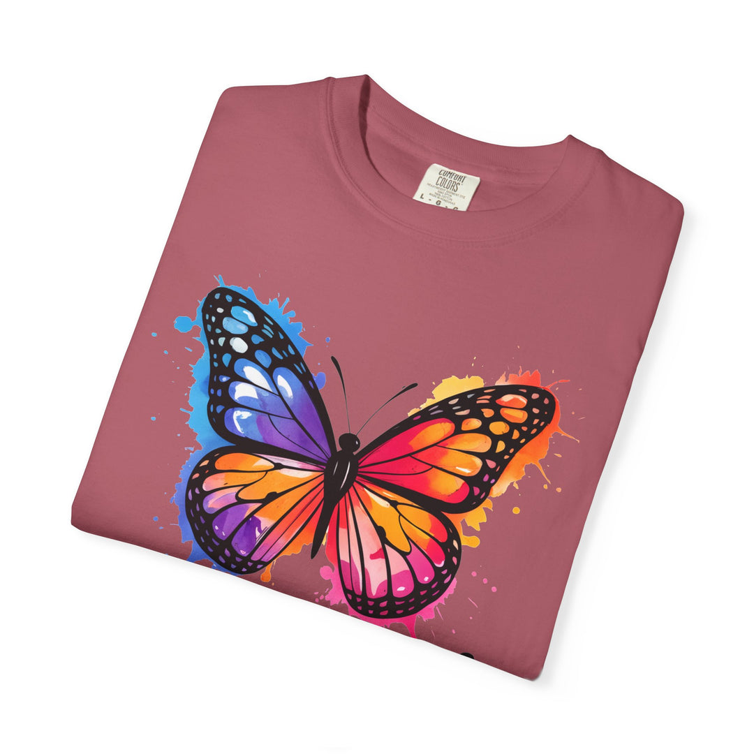 Watercolor Butterfly T-Shirt Blessed Radiant Renewed Unshakably Blessed