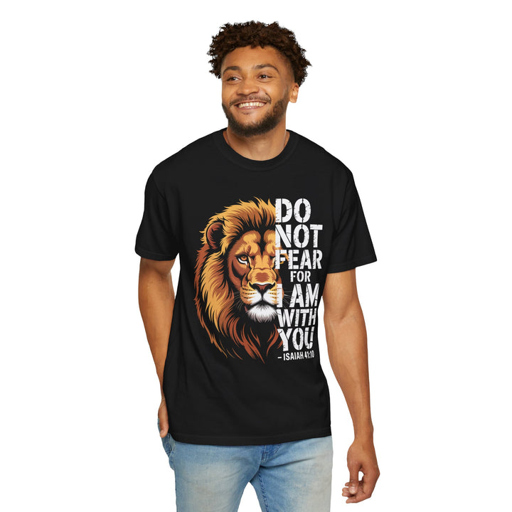 Christian Lion T-Shirt – Isaiah 41:10 Unisex Tee | Do Not Fear Scripture Apparel