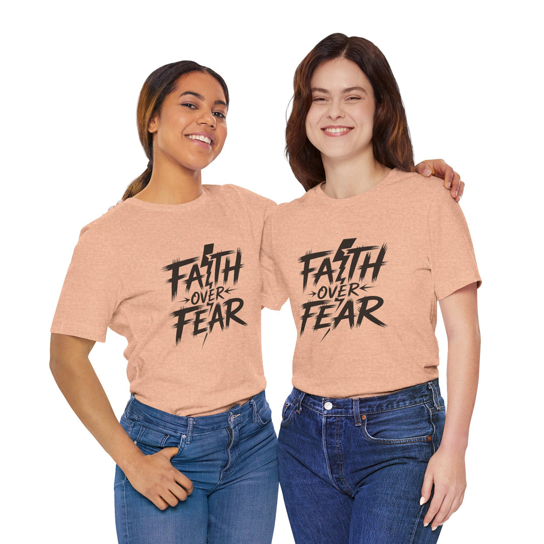 Faith Over Fear – Bold Christian Lightning Shirt