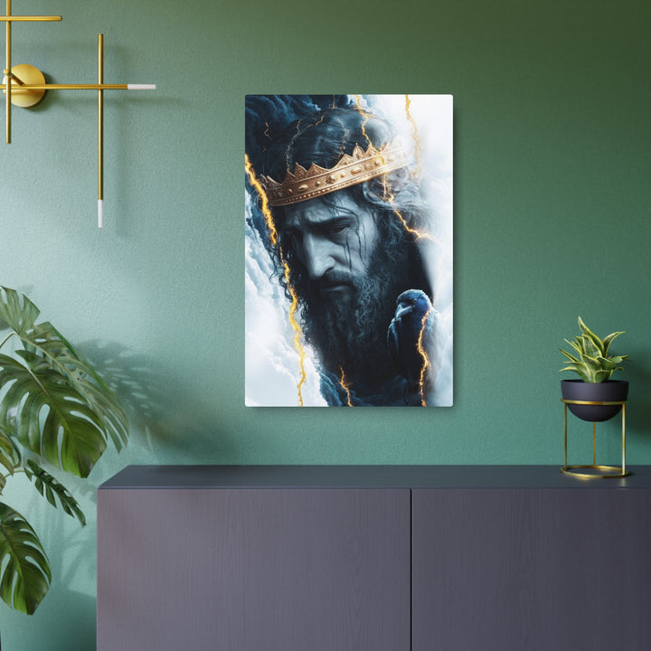 "King of Kings in the Storm" - Majestic Jesus Metal Wall Art