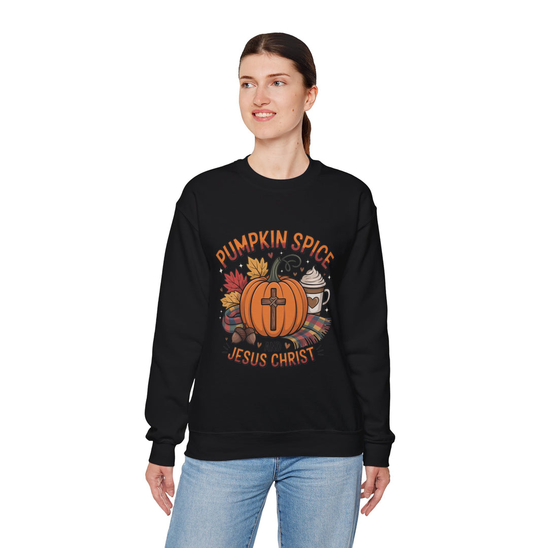 Fall Pumpkin Spice and Jesus Christ Sweatshirt