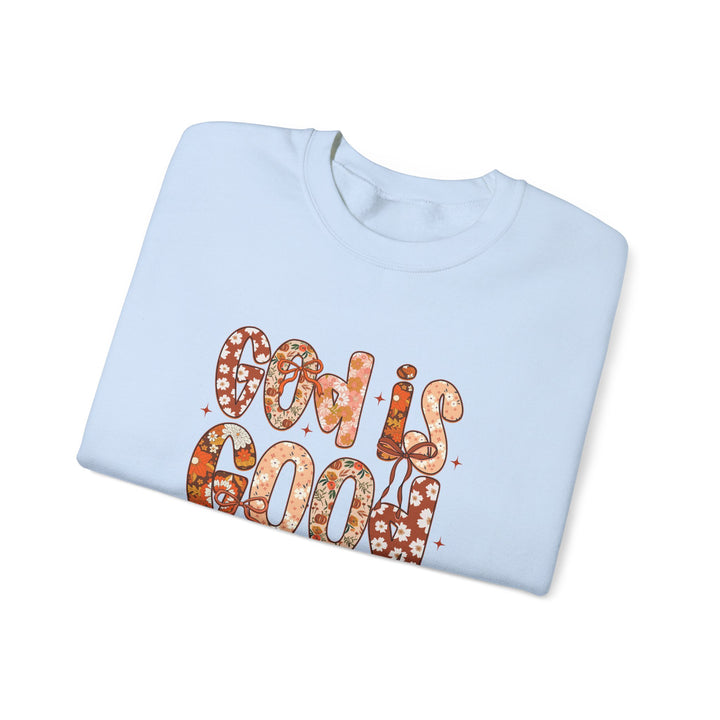 God Is Good Sweatshirt, Inspirational Crewneck, Cozy Fall Fashion, Unisex Apparel, Perfect Gift for Christians