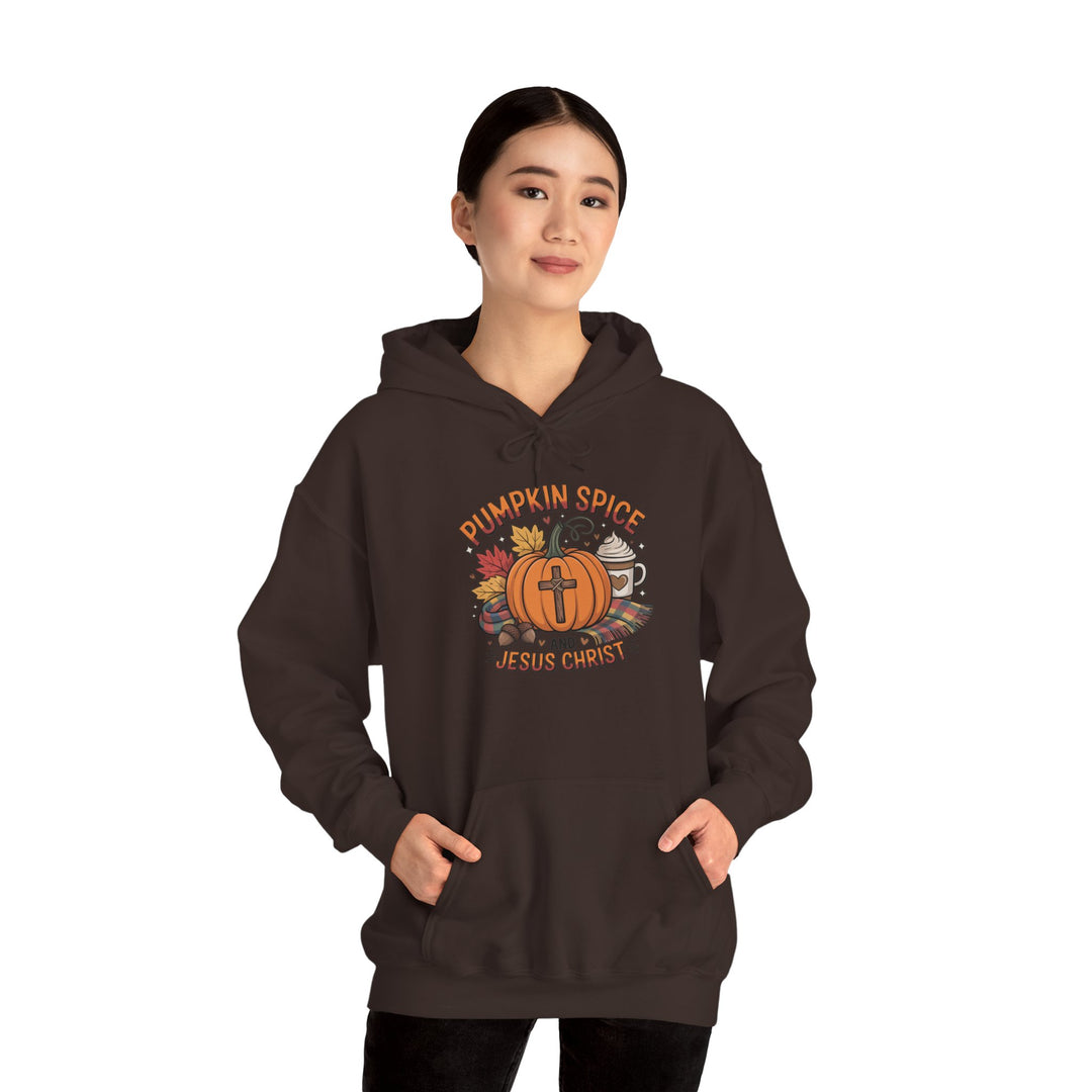 Fall Pumpkin Spice and Jesus Christ Hoodie Sweatshirt