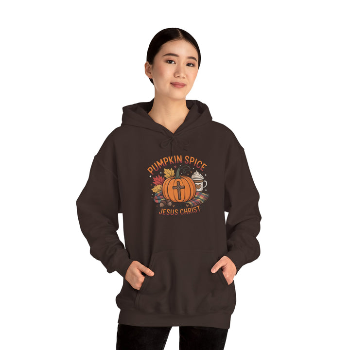 Fall Pumpkin Spice and Jesus Christ Hoodie Sweatshirt