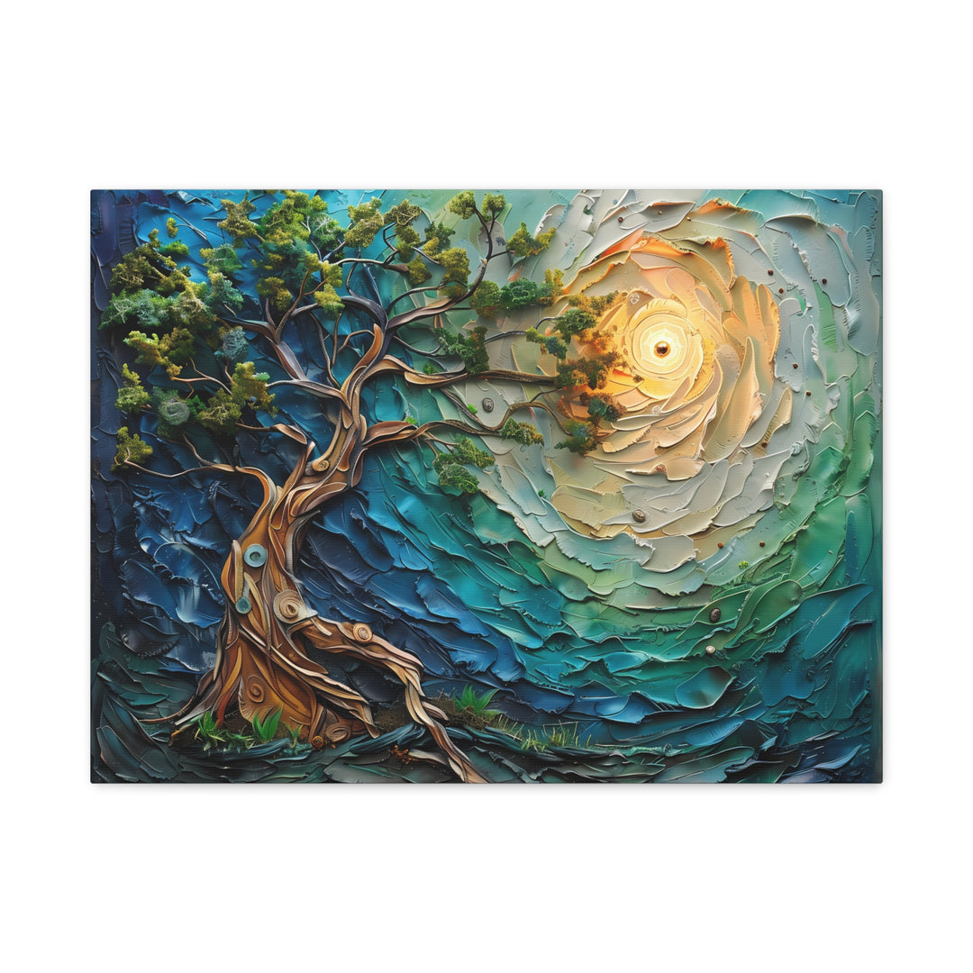 Nature-Inspired Canvas Wall Art - Abstract Tree Design