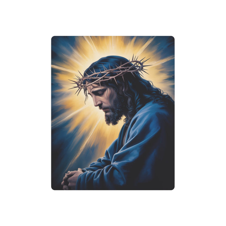 "Christ in Sacred Prayer" - Jesus Praying Metal Wall Art