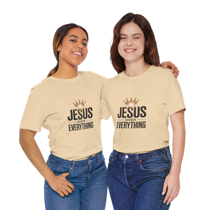 Jesus Over Everything – Christian Crown Graphic T-Shirt