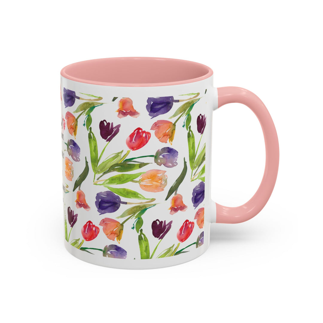 Be Joyful Always – Watercolor Tulip Scripture Mug
