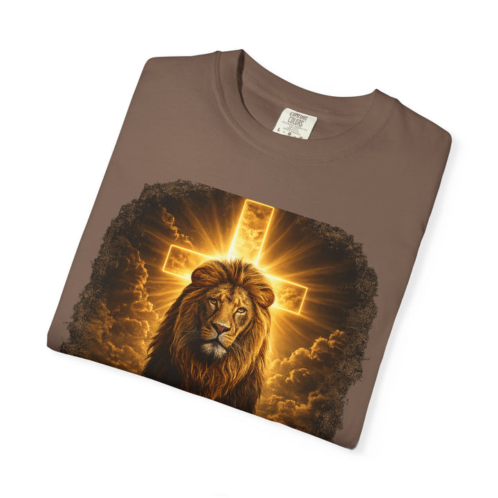 Lion of Judah Christian T-Shirt | Masculine Faith Graphic Tee | Jesus Lion Shirt