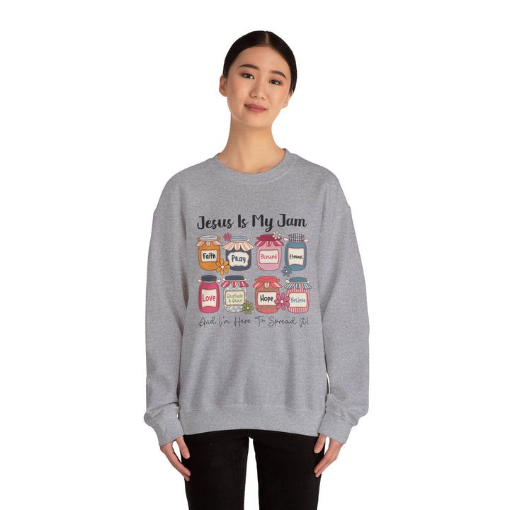 Jesus Is My Jam Sweatshirt, Unisex Crewneck, Comfort Wear, Christian Apparel, Perfect Gift for Faith Celebrations, Everyday Casual