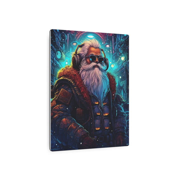 Cool Santa Metal Art Sign, Wall Decor for Christmas, Unique Gift for Him, Retro Santa Wall Art, Holiday Decoration