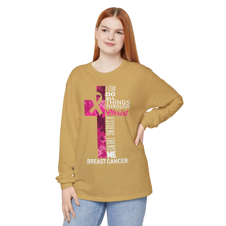 Christian Breast Cancer Awareness Long Sleeve T-Shirt