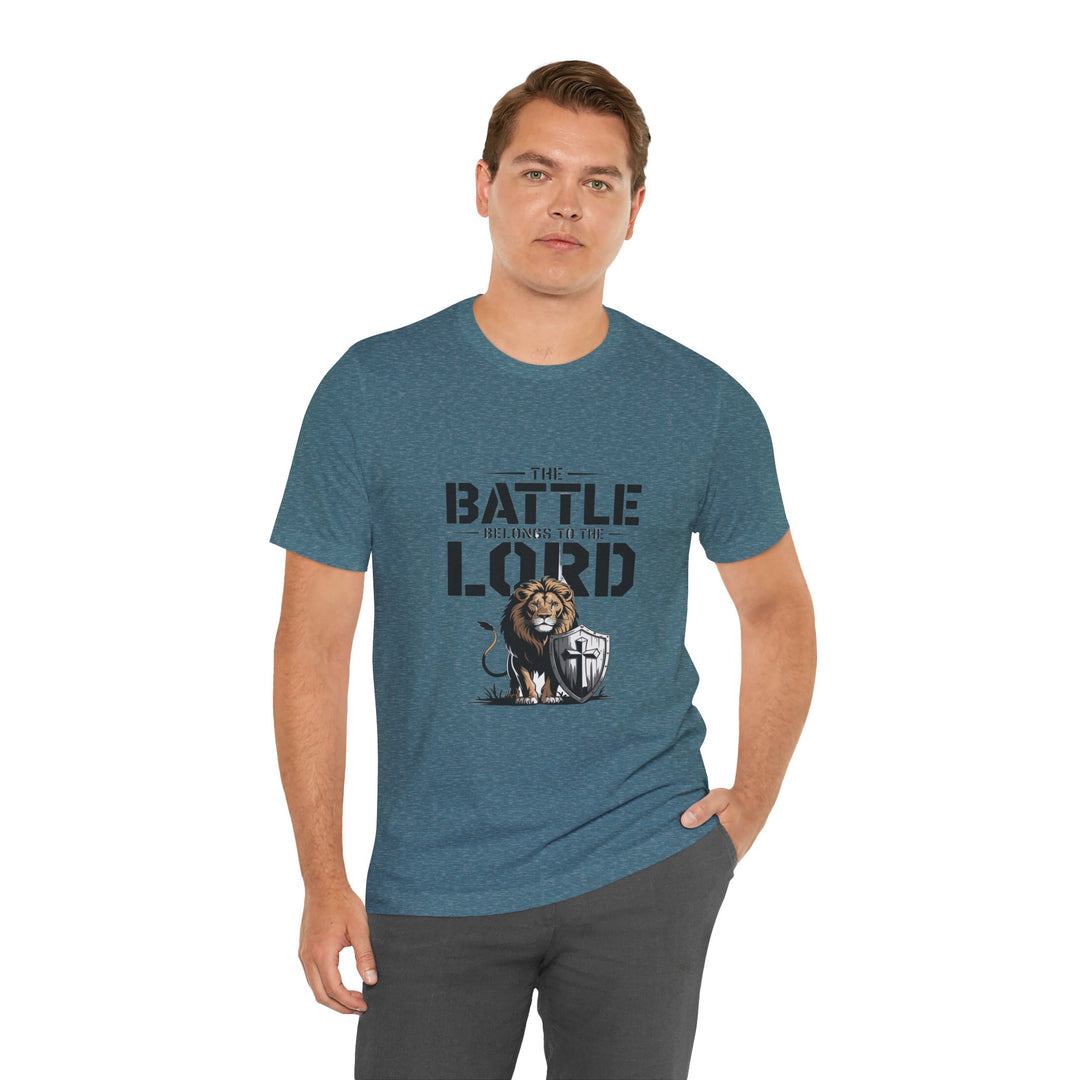 Faith-Inspired Short Sleeve Tee | The Battle Belongs to the Lord | Christian Apparel, Inspirational Shirt, Gift for Believers, [...]
