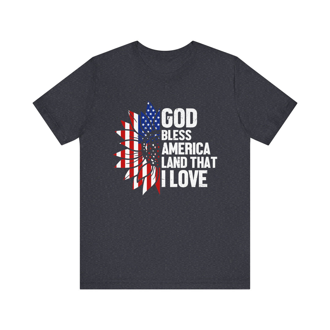 Patriotic T-Shirt, God Bless America Tee, Unisex Short Sleeve Shirt, Independence Day Gift, USA Pride Apparel, Americana Clothing
