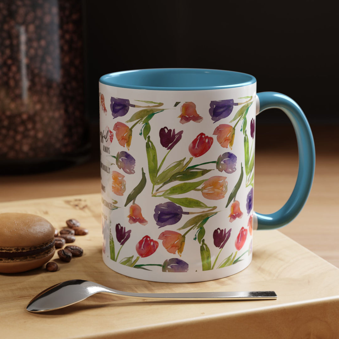 Be Joyful Always – Watercolor Tulip Scripture Mug