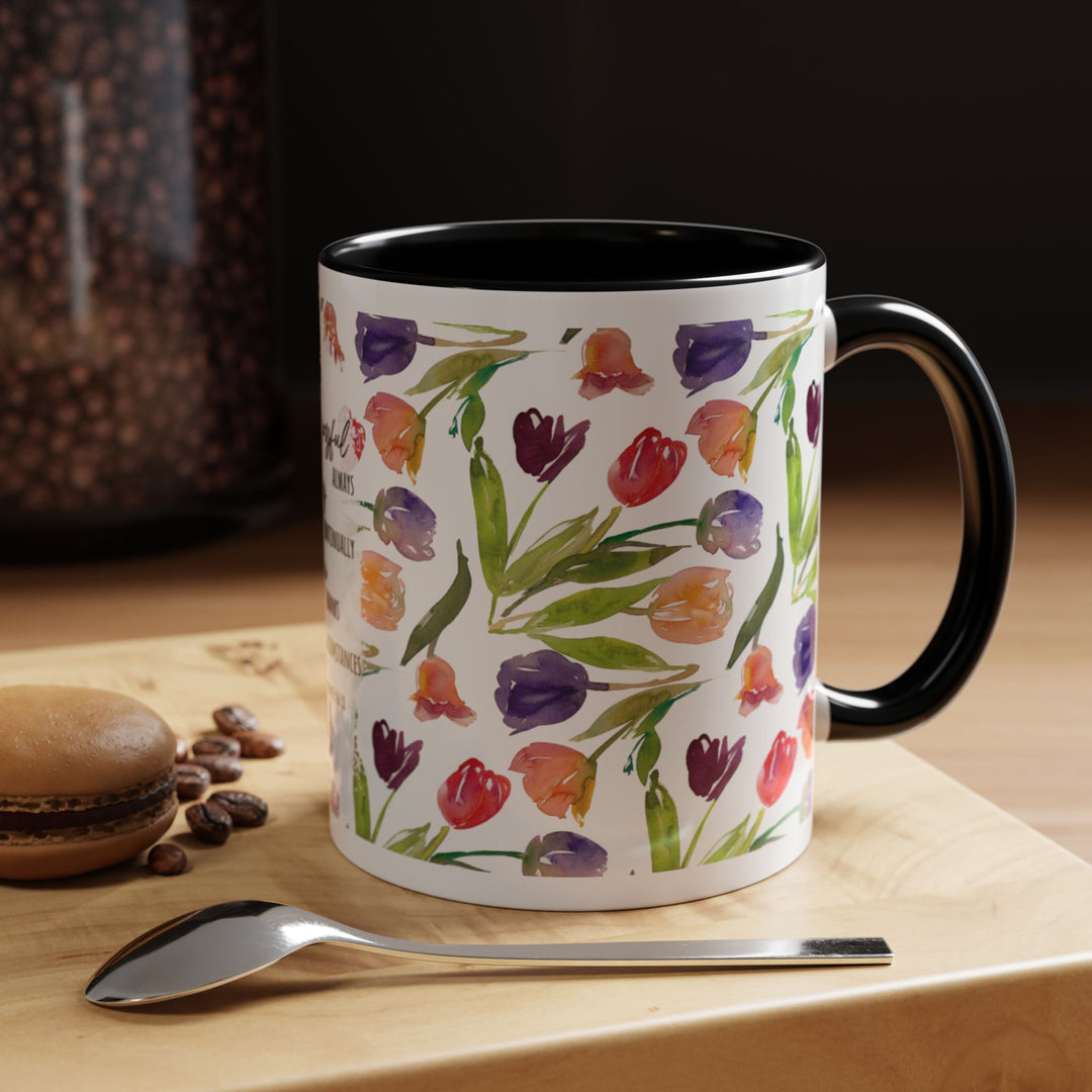 Be Joyful Always – Watercolor Tulip Scripture Mug