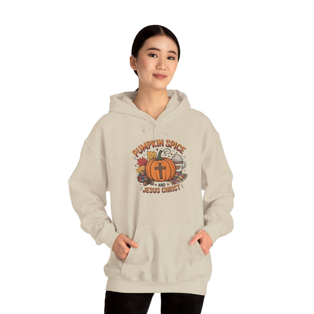 Fall Pumpkin Spice and Jesus Christ Hoodie Sweatshirt