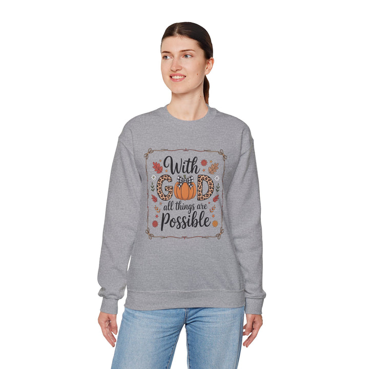 Fall-Inspired Faith Crewneck Sweatshirt - Cozy Gift, Autumn Vibes, Motivational Wear, Everyday Comfort, Religious Apparel