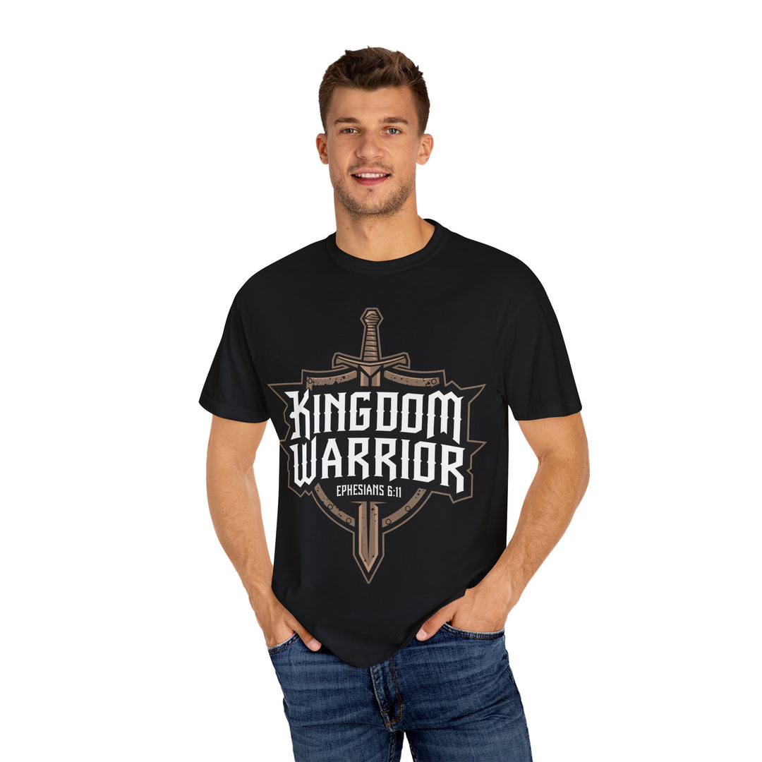 Kingdom Warrior T-Shirt – Christian Shield & Sword Design | Unisex Faith-Based Apparel