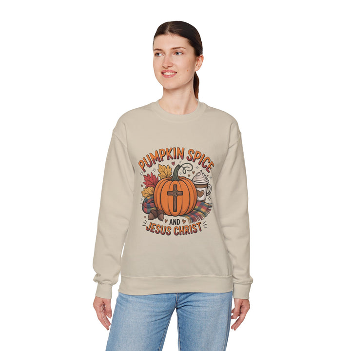 Fall Pumpkin Spice and Jesus Christ Sweatshirt