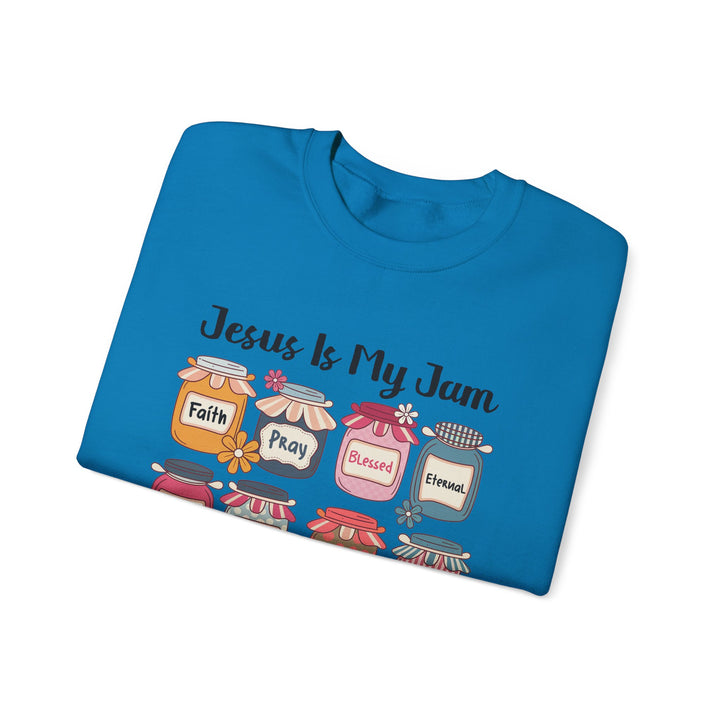 Jesus Is My Jam Sweatshirt, Unisex Crewneck, Comfort Wear, Christian Apparel, Perfect Gift for Faith Celebrations, Everyday Casual